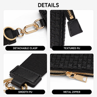 Pochette tendance 2026 en cuir PU tressé à motif écossais, portable, pour femme, avec dragonne, cadeau idéal pour elle