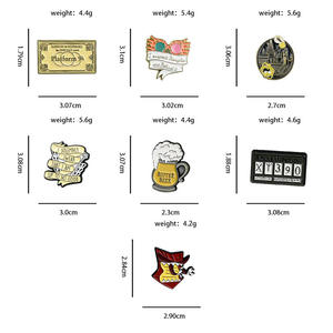 Broche créative personnalisée pour accessoires à thème : forme géométrique, <span class=keywords><strong>calendrier</strong></span> de bière, verres, lettres anglaises, badge - Product Image 4