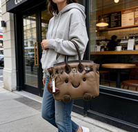 Tas Selempang Kulit Wanita 25cm Model Terbaru 2026, Desain Kartun Lucu, Gaya Desainer, Cocok untuk Belanja dan Aktivitas Sehari-hari