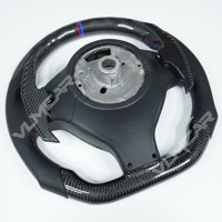 Volant personnalisé en fibre de carbone avec palettes de changement de vitesse et cuir perforé pour BMW Série 3 M3 E46 E39 E53 330ci 325i