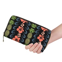 Portefeuille de luxe en cuir PU noir pour femme, avec fermeture éclair RFID, porte-cartes de crédit portable, porte-chéquier, fin et long, à double pli