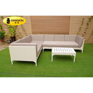 Sofás de Mimbre de Jardín en Forma de L de Súper Calidad, Sofás de Ratán <span class=keywords><strong>Tejido</strong></span> para Exteriores, Patio y Balcón - Product Image 5