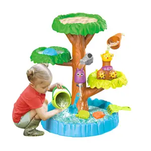 Outdoor Zomer Strand Speelgoed Kind Interactieve Bloem Tafel Zand En Water Boom Tafel Speelgoed Spelen Set Voor Kinderen