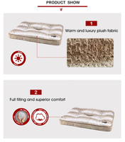 Lit de luxe pour animaux Simons Cat Matelas thermique moelleux brun hiver avec coussin chauffant solide motif chien