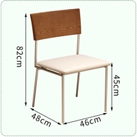 Combinaison table et chaises de salle à manger commerciales en bois et cuir, design coréen moderne, pour café, pâtisserie, restaurant occidental