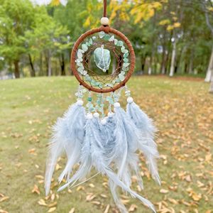 <span class=keywords><strong>Atrapasueños</strong></span> Colgante Hecho a Mano con Cristales Naturales de Amatista, Adorno para Coche, Accesorios, Amuletos, <span class=keywords><strong>Atrapasueños</strong></span> con Pluma - Product Image 2