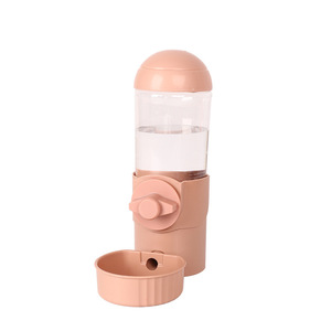 Distributeur d'eau suspendu et mangeoire pour animaux de compagnie avec bol, pour cage de chat et de chien, gris, rose, bleu, forme de bouteille GGWS 1 - Product Image 5