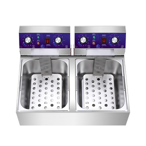 <span class=keywords><strong>Friteuse</strong></span> électrique professionnelle HENGZHI à double cuve en acier inoxydable <span class=keywords><strong>3000W</strong></span> certifiée CE avec garantie d'un an pour une cuisson rapide - Product Image 2
