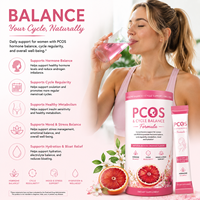 Poudre d'équilibre du cycle PCOS OEM ODM, mélange d'herbes Myo-Inositol NAC, soutien hormonal féminin, bien-être menstruel, complément alimentaire