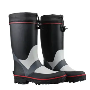 OEM/ODM Regenstiefel für Herren mittlere Kalb-Gummi-Stiefel anti-Rutsch wasserdicht für Garten Outdoor-Schuhe bester Preis individuelle Gummi-Regen-Stiefel