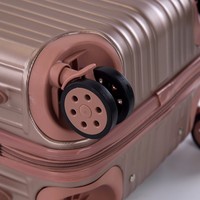 Ensemble de valises de voyage modernes ABS Spinner, couleur unifiée corps et accessoires, trolley rétractable, serrure TSA, roues silencieuses