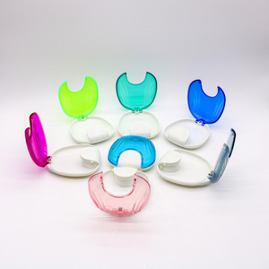 Estuche dental transparente con forma de concha, tipo prensa, para guardar retenedores, para cuidado bucal de adultos - Product Image 2
