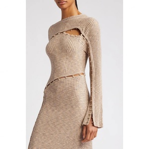 Robe pull à manches longues pour femme, style designer, nouvelle collection automne-hiver - Product Image 4