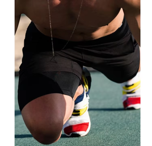 Shorts de sport pour hommes à séchage rapide 2 en 1, double couche, respirants, résistants à l'usure, avec poches cachées pour téléphone - Product Image 6