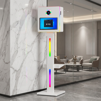 Cabina de Fotos Portátil con Pantalla Táctil de 15.6 Pulgadas, Cabina de Fotos Selfie DSLR para Bodas, Fiestas y Eventos