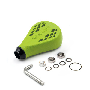 Manivela para Carrete de Pesca TPE de 35 mm para Carretes de Spinning, Verde con Llave - Product Image 1