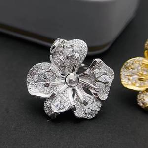 Anillo de Plata S925 10533, Accesorio para DIY, Hermoso Soporte de Decoración Plateado para Cuentas de 8-10mm, Base Vacía para Anillos de 6mm - Product Image 4