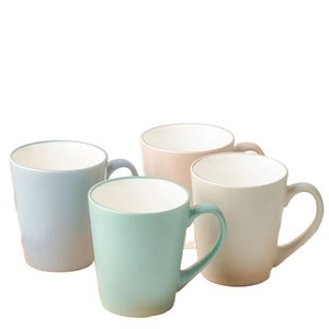 แก้วเซรามิกสีพื้นด้านแบบด้านพร้อมหูจับ ความจุขนาดใหญ่ แก้วกาแฟ แก้วน้ำ ชุดของขวัญ แก้วเดี่ยว - Product Image 1