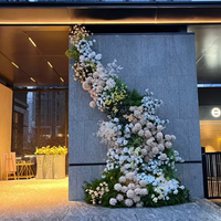 Meistverkaufte Künstliche Blumen und Grünzeug-Set für Hochzeitsbühnen-Hintergrund SCENENDEKORATION