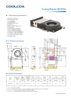 CoolCox 114x181.5x46.5mm Refroidisseur de processeur actif avec caloducs en cuivre, ailettes en aluminium empilées, ventilateur à roulement à billes, PC industriel IPX4