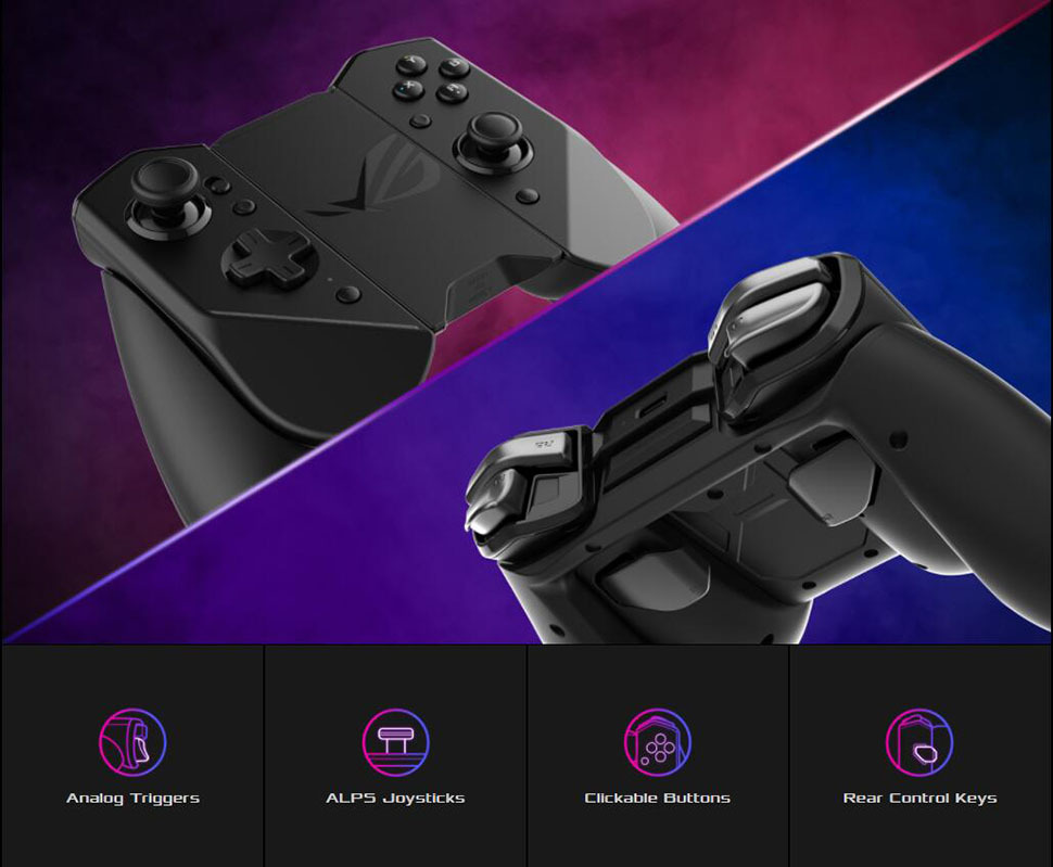 ROG Kunai 3 Gamepad: Wireless BT Mobile Gaming Controller for ROG