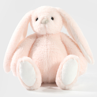 Peluche Lapin Personnalisée OEM, Nouvel Article, Doudou Animal en Peluche de Dessin Animé, Cadeau d'Anniversaire Mixte en Gros avec Longues Oreilles