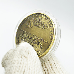 Moneta Personalizzata Nettuno in Ottone Anticato, Tridente di Poseidone, Cavallucci Marini, Moneta Commemorativa <span class=keywords><strong>IMPERIUM</strong></span> NEPTUNI REGIS, Regalo Mitologico, OEM, Ingrosso - Product Image 2