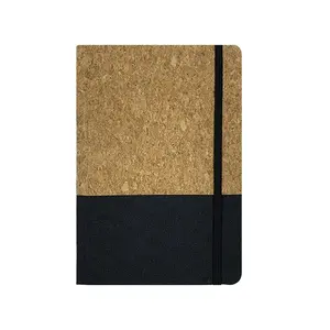 Wholesale Excellent Quality Personalized A5 Cork With Fabric Cover Notebook With Pen Loop For Office Supplies