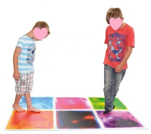 Tuile <span class=keywords><strong>de</strong></span> sol liquide sensorielle intérieure 3D éducative colorée 30*30 CM pour enfants autistes - Product Image 6