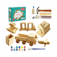 6 Kits de Modèles en Bois pour Enfants : Jouets Éducatifs d'Artisanat et de Construction DIY pour la Menuiserie