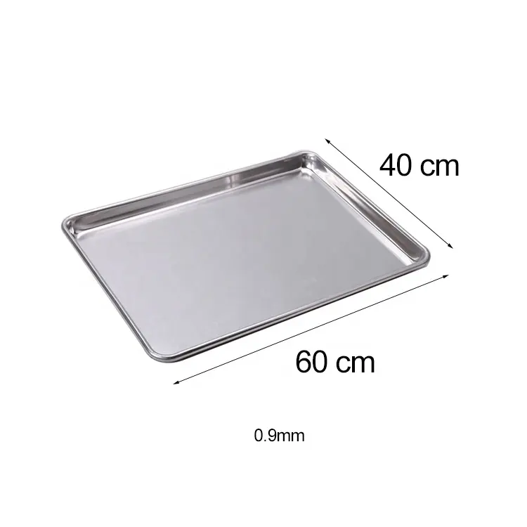 40*60 cm European baking tray rectangle aluminum baking pan iron-wire in roll-rim sheet pan 0.9mm thickness