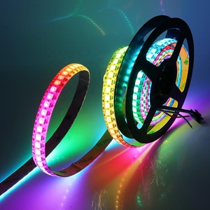 Dải Đèn <span class=keywords><strong>Led</strong></span> 144 <span class=keywords><strong>LED</strong></span>/M 5050 RGB Bảng Mạch In Màu Trắng Đen <span class=keywords><strong>1M</strong></span> Dải Đèn <span class=keywords><strong>LED</strong></span> DC 5V Không Thấm Nước WS2812B WS2812 IC Màu Mơ Ước Kỹ Thuật Số - Product Image 6