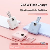 Chargeur portable coloré 20000mAh, PD 22.5W, charge rapide, idéal pour les voyages, batterie externe durable, personnalisable pour cadeau