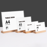 Présentoirs de menu rectangulaires en acrylique, supports d'affichage pour événements commerciaux, panneaux de table et cartes