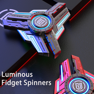 Mát kim loại ngón tay tay <span class=keywords><strong>spinner</strong></span> Đồ chơi sáng ánh sáng Thần Tài Spinners cho người lớn ADHD cứu trợ căng thẳng & lo lắng nhắm mục tiêu - Product Image 6