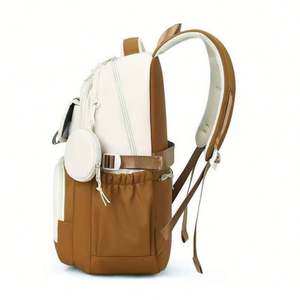 Mochila Escolar Unisex Estilo Coreano, Impermeable, de Oxford, con Cierre de Cremallera, 15 Pulgadas, para Estudiantes de Secundaria y Preparatoria - Product Image 2