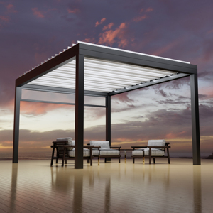Pérgola de tubo cuadrado blanco de aluminio moins cher pérgola <span class=keywords><strong>Palma</strong></span> XXL pérgola hardware metal acero - Product Image 3