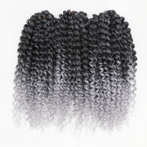 Malleybob Extensions de cheveux en crochet Short Passion <span class=keywords><strong>Twist</strong></span> <span class=keywords><strong>Afro</strong></span> Kinky Curly Burgundy Black Braids Protein Fiber pour femmes hommes - Product Image 4