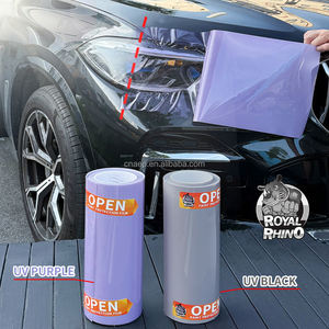 152cm/50cm/30cm * 15m fotocromatico per auto <span class=keywords><strong>pellicola</strong></span> protettiva <span class=keywords><strong>trasparente</strong></span> per nero e viola TPU Ppf <span class=keywords><strong>pellicola</strong></span> per lampada auto - Product Image 1
