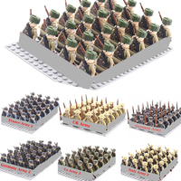 Ensemble de 24 Pièces Soldats de l'Armée Militaire Seconde Guerre Mondiale (WW2) Soviétiques, Américains, Britanniques, Allemands, Français – Blocs de Construction, Briques Modèles, Figurines d'Action, Armes et Jouets, Cadeau pour Enfants
