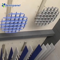 Panneau acoustique de plafond 3D Seninpanel en forme de gaufre, forme personnalisée, panneau acoustique de plafond en polyester, panneau acoustique 100% polyester