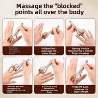 Rouleau de jade en pierre Bian, masseur manuel pour doigts, pour le drainage des méridiens, amincissant, pour le massage par raclage des doigts, portable et écologique