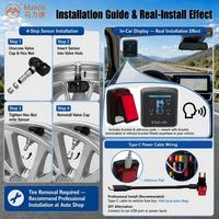 Sensor de Presión TPMS Universal para Automóvil, Monitor Adhesivo, Alarma por Voz, IP67 ABS para Sedán, SUV, Camioneta, Venta al por Mayor de Fábrica