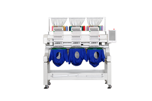 Machine à broder à trois têtes haute vitesse 1203 pour chapeaux, t-shirts, vêtements et tissus plats – Haute production - Product Image 2