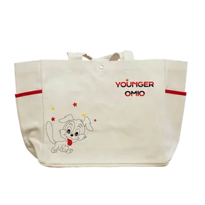 OEM China Suppliers Custom Canvas Promotional Eco Friendly Plain Market Shopping Tote Bag Women Folding Handle Bag