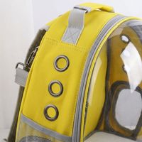 Sac à dos de transport moderne et confortable pour chien, en plastique, avec fermeture éclair, motif uni, type capsule spatiale, capacité 20 kg
