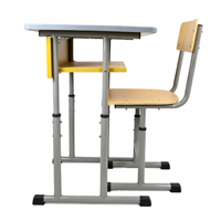 Bureaux et chaises d'école en bois pour étudiants, vente directe d'usine. Bureaux et chaises durables pour salles de classe. Ensembles de bureaux scolaires.