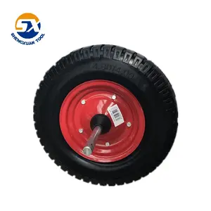 16 inch Pneumatic rubber 400mm diameter wheelbarrow wheel