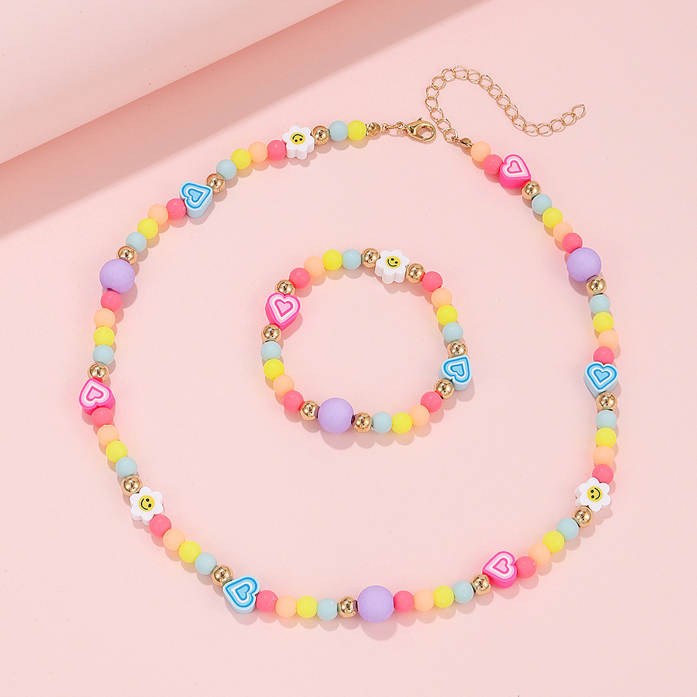 1#-Bracelet + Necklace-colorful