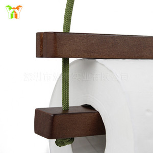 Simple wooden <b>paper</b> <b>roll</b> <b>holder</b>, outdoor camping napkin rack, towel rack, hanging <b>paper</b> towel <b>holder</b> (no drilling required) - Product Image 5